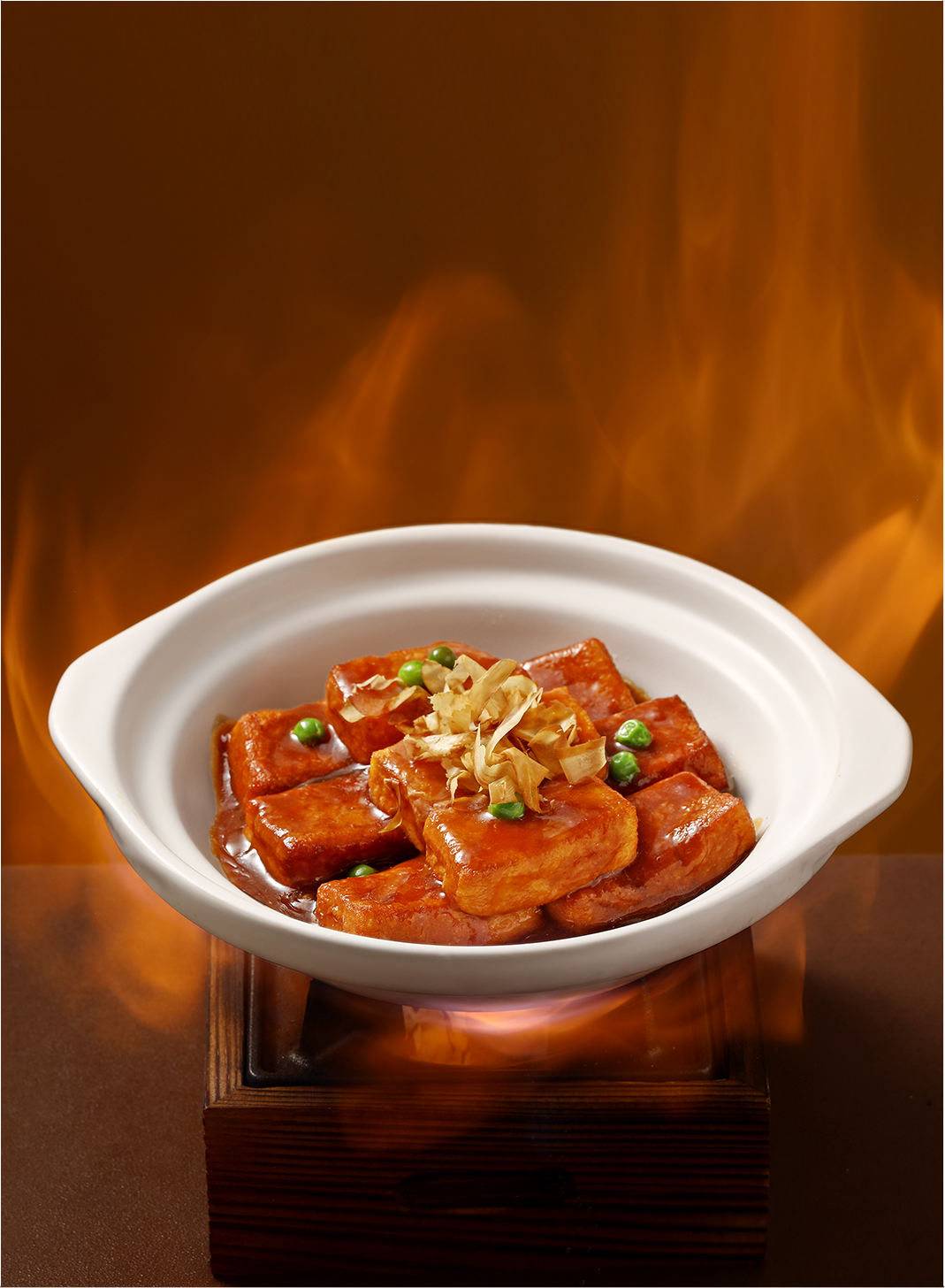 Braised Egg and Tofu 
with Abalone Sauce