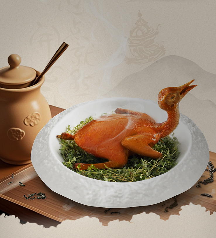 Young Pigeon with Chinese Longjin Tea Flavor
